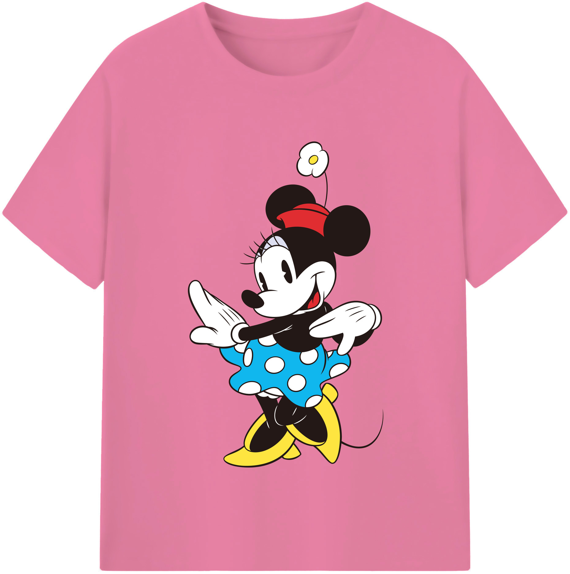 （画像用） ミッキーマウス Mickey Mouse 綿100％半袖Tシャツ（フロントプリント）
